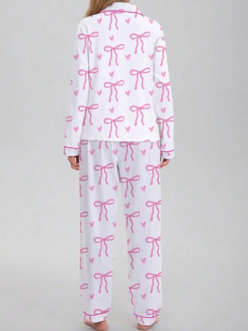 Women’s Bow Pajama Set - XL - Picture 2 of 10